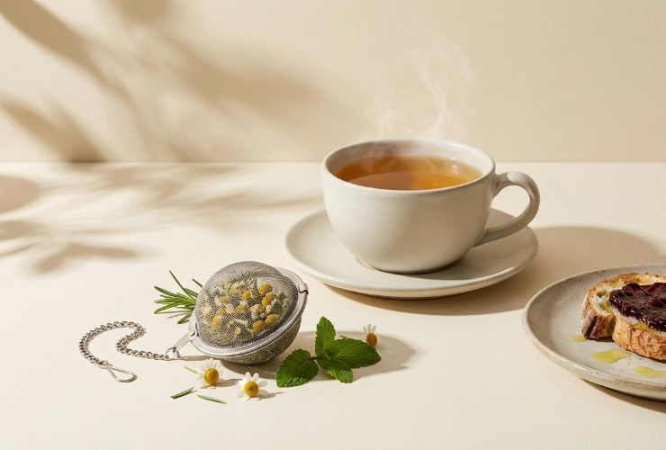 Thee-ei RVS - 4,5 cm