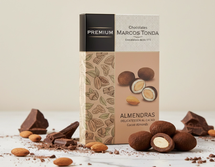 Delicatesse amandelen met cacao